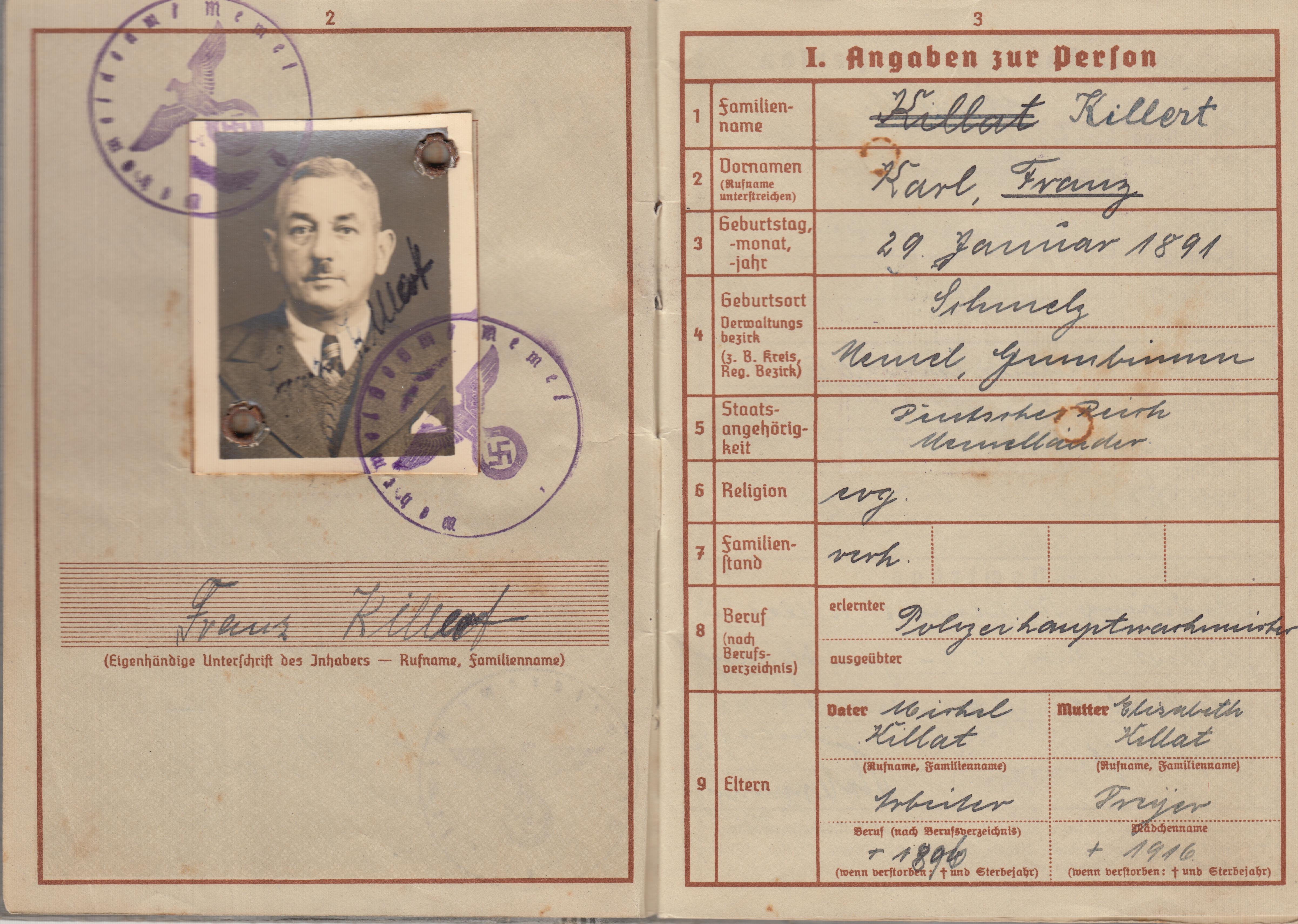 Namesänderung von Killat zu Killert