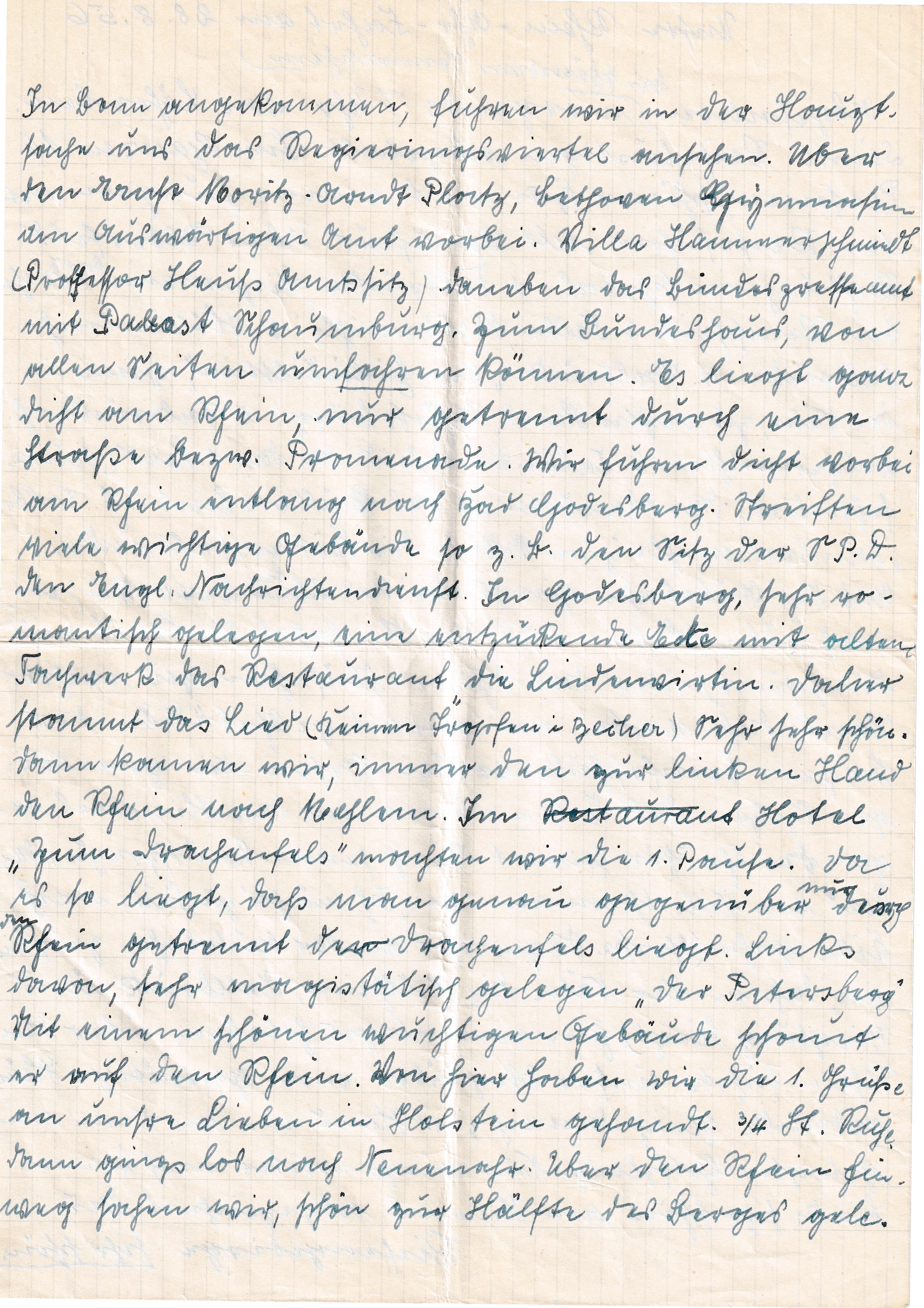 Reisebericht von Martha Lörzer 'Unser Rhein-Arft-Fahrt', 28.08.1956, 2/7